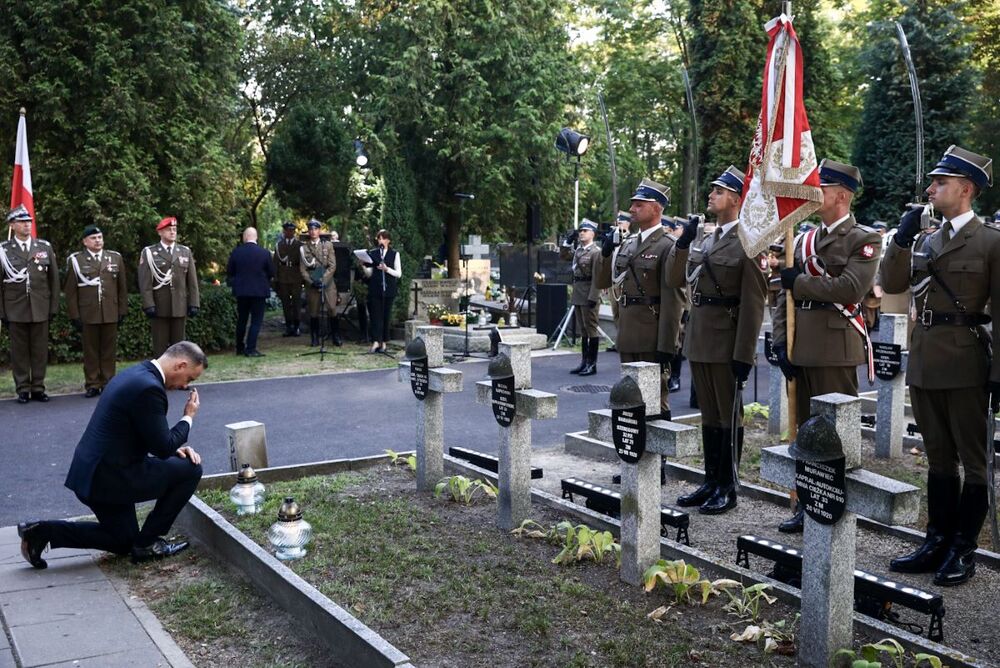 Apel Pamięci przed Pomnikiem Poległych w 1920 r. – Warszawa, 14 sierpnia 2023. Fot. Sławek Kasper (IPN)