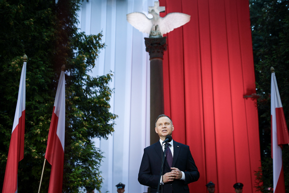 Apel Pamięci przed Pomnikiem Poległych w 1920 r. – Warszawa, 14 sierpnia 2023. Fot. Sławek Kasper (IPN)