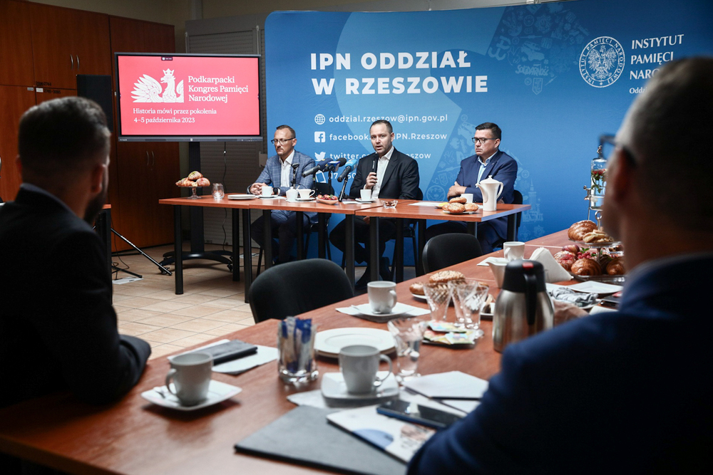Briefing zapowiadający Podkarpacki Kongres Pamięci Narodowej – Rzeszów, 24 sierpnia 2023. Fot. Sławek Kasper (IPN)
