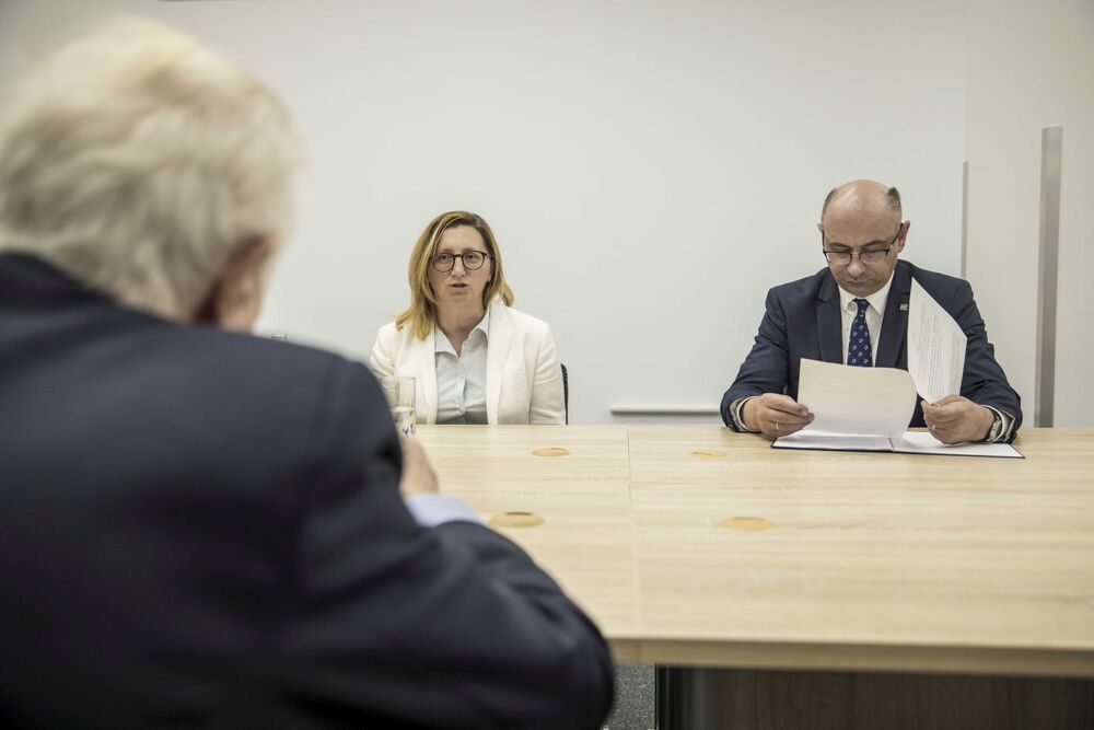 Podpisanie umowy pomiędzy IPN a Polskim Związkiem Byłych Więźniów Politycznych Hitlerowskich Więzień i Obozów Koncentracyjnych – Warszawa, 24 sierpnia 2023. Fot. Katarzyna Adamów (IPN)