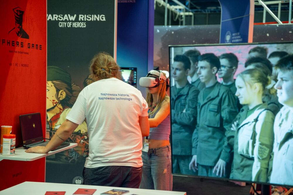 Premiera nowej wersji gry „Warsaw Rising – Miasto Bohaterów” na targach gamingowych GAMESCOM – Niemcy, 23–27 sierpnia 2023. Pawel Grabowski (wowpictures.tv)