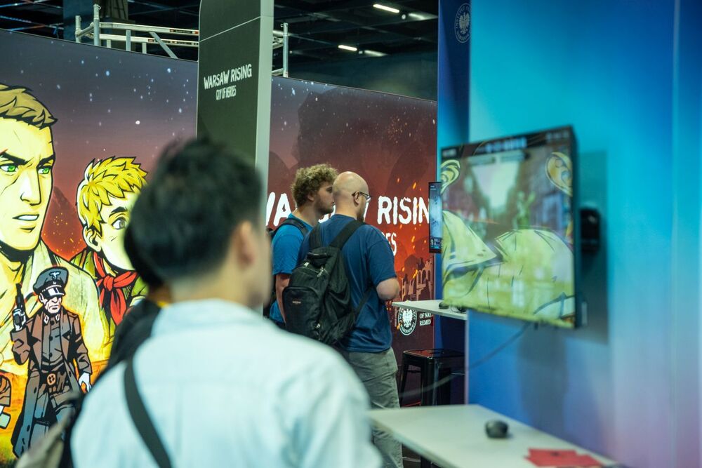 Premiera nowej wersji gry „Warsaw Rising – Miasto Bohaterów” na targach gamingowych GAMESCOM – Niemcy, 23–27 sierpnia 2023. Pawel Grabowski (wowpictures.tv)