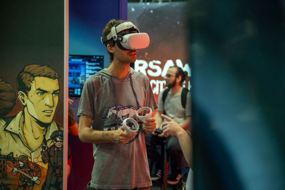 Premiera nowej wersji gry „Warsaw Rising – Miasto Bohaterów” na targach gamingowych GAMESCOM – Niemcy, 23–27 sierpnia 2023. Pawel Grabowski (wowpictures.tv)