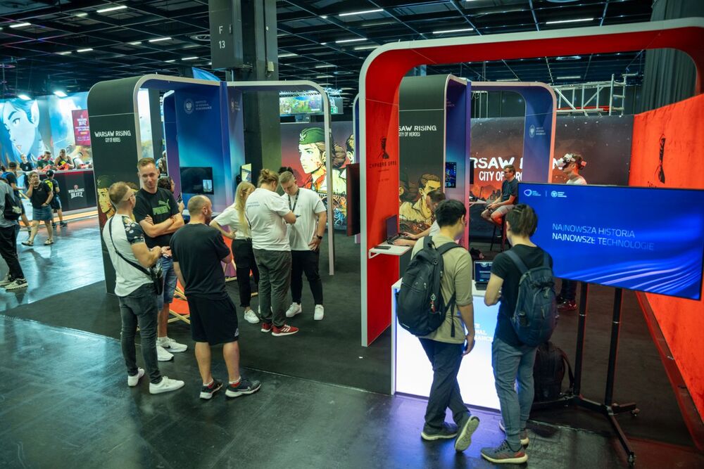 Premiera nowej wersji gry „Warsaw Rising – Miasto Bohaterów” na targach gamingowych GAMESCOM – Niemcy, 23–27 sierpnia 2023. Pawel Grabowski (wowpictures.tv)