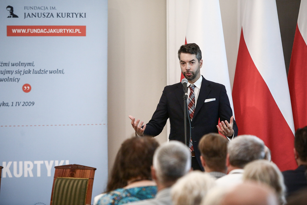 Uroczystość wręczenia nagród Fundacji im. Janusza Kurtyki. Na zdj. Paweł Kurtyka, prezes zarządu fundacji – Warszawa, 26 sierpnia 2023. Fot. Sławek Kasper (IPN)