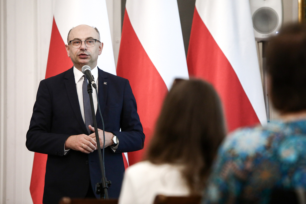 Uroczystość wręczenia nagród Fundacji im. Janusza Kurtyki. Na zdj. dr Mateusz Szpytma, wiceprezes IPN – Warszawa, 26 sierpnia 2023. Fot. Sławek Kasper (IPN)