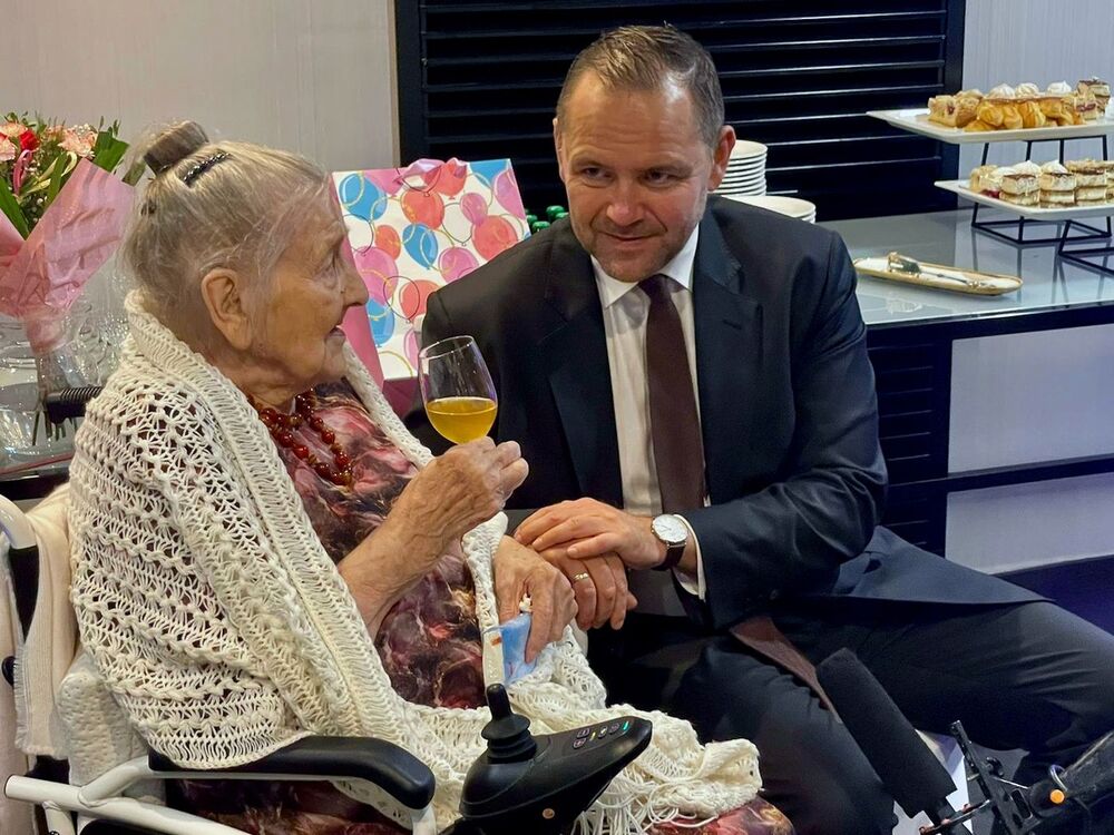 Setne urodziny Wandy Bortkiewicz – Ostróda, 26 sierpnia 2023. Fot. Karolina Retkowicz (IPN)