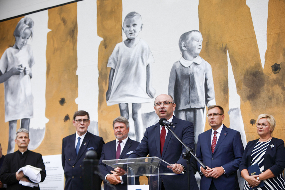 Nadanie imienia rodziny Ulmów dworcowi PKP w Łańcucie – Łańcut, 30 sierpnia 2023. Fot: Sławek Kasper (IPN)