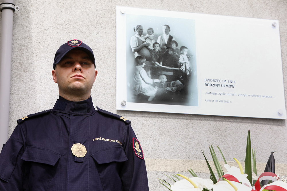 Nadanie imienia rodziny Ulmów dworcowi PKP w Łańcucie – Łańcut, 30 sierpnia 2023. Fot: Sławek Kasper (IPN)