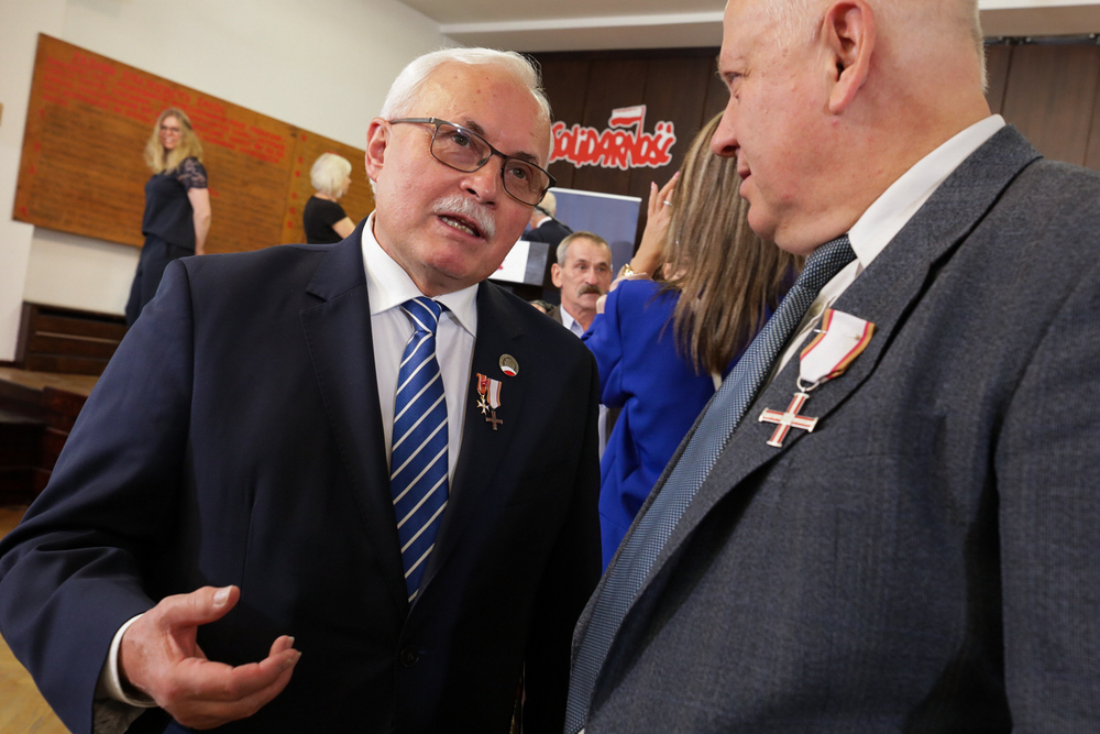 Uroczystość wręczenia Krzyży Wolności i Solidarności – Gdańsk, 31 sierpnia 2023. Fot: Mikołaj Bujak (IPN)