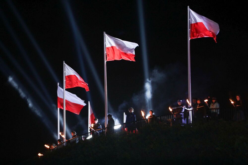Uroczystości pod Pomnikiem Obrońców Wybrzeża na Westerplatte – 1 września 2023. Fot. Mikołaj Bujak (IPN)