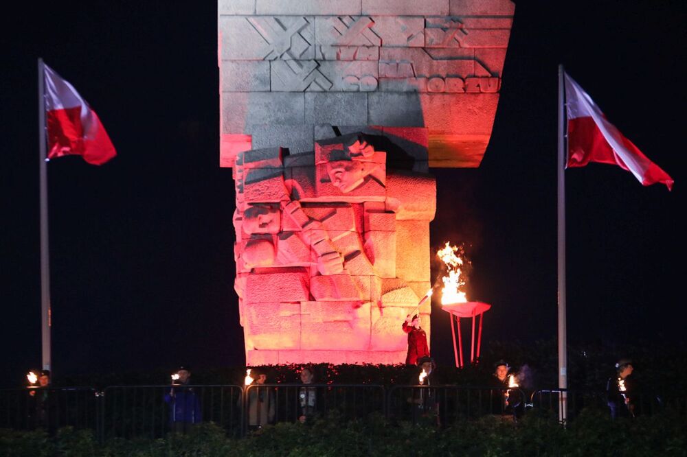 Uroczystości pod Pomnikiem Obrońców Wybrzeża na Westerplatte – 1 września 2023. Fot. Mikołaj Bujak (IPN)