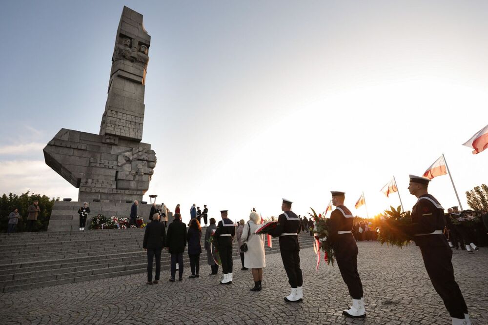 Uroczystości pod Pomnikiem Obrońców Wybrzeża na Westerplatte – 1 września 2023. Fot. Mikołaj Bujak (IPN)