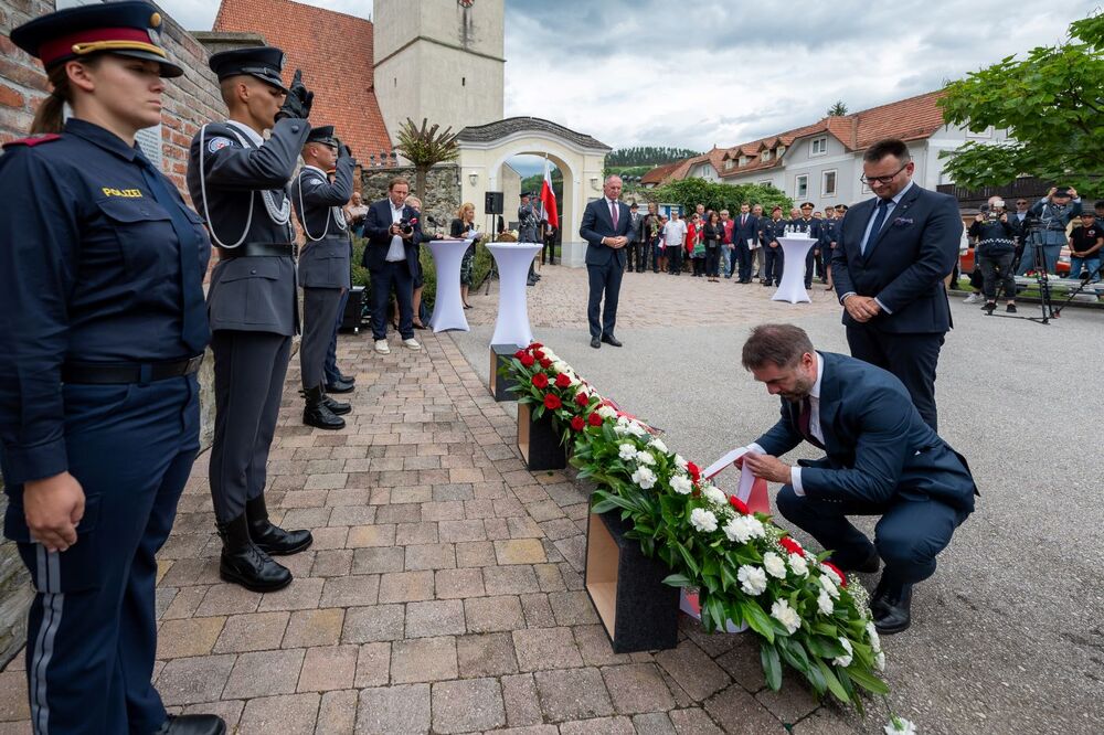 Uroczystość upamiętnienia Ludwika Michalskiego i Stanisława Krasonia – Austria, 31 sierpnia 2023. Fot: Jürgen Makowecz