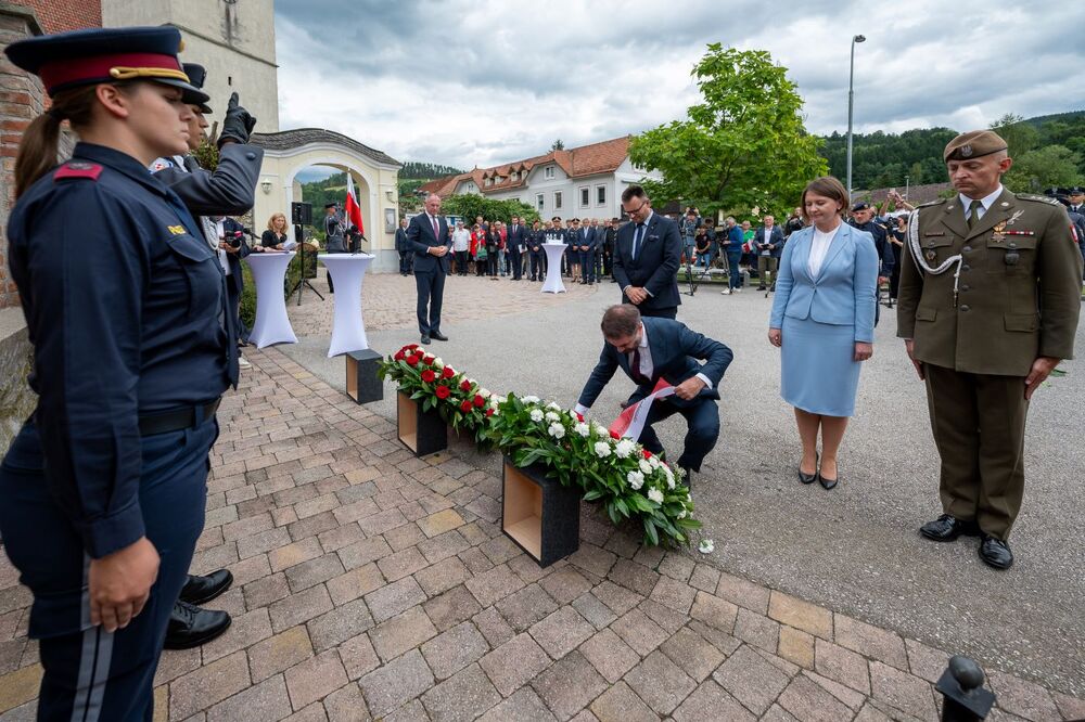 Uroczystość upamiętnienia Ludwika Michalskiego i Stanisława Krasonia – Austria, 31 sierpnia 2023. Fot: Jürgen Makowecz