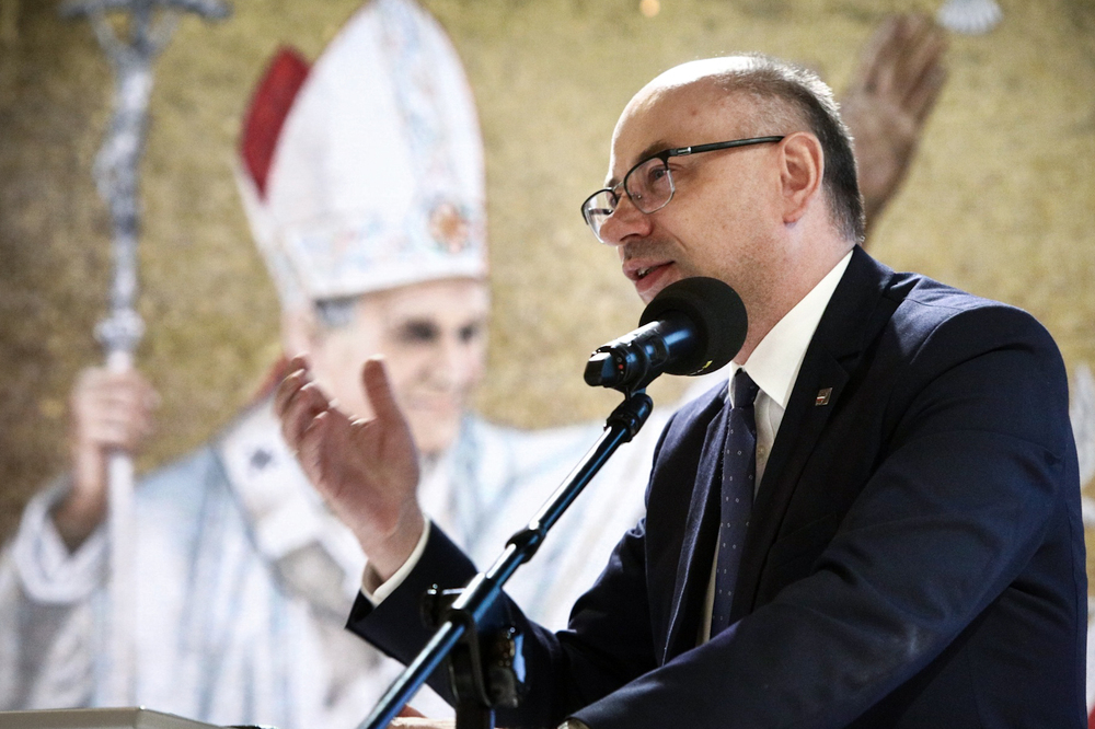 Dr Mateusz Szpytma na konferencji podczas XXXII Krajowej Wystawy Rolniczej – Częstochowa, 2–3 września 2023. Fot: Sławek Kasper (IPN)