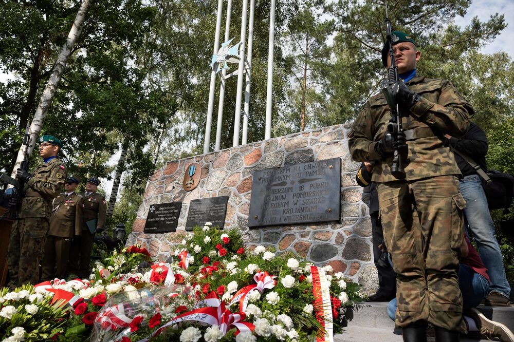 84. rocznica wybuchu II wojny światowej i szarży 18. Pułku Ułanów Pomorskich z 1.09.1939 r. – Nowa Cerkiew, 3 września 2023. Fot: Mikołaj Bujak (IPN)