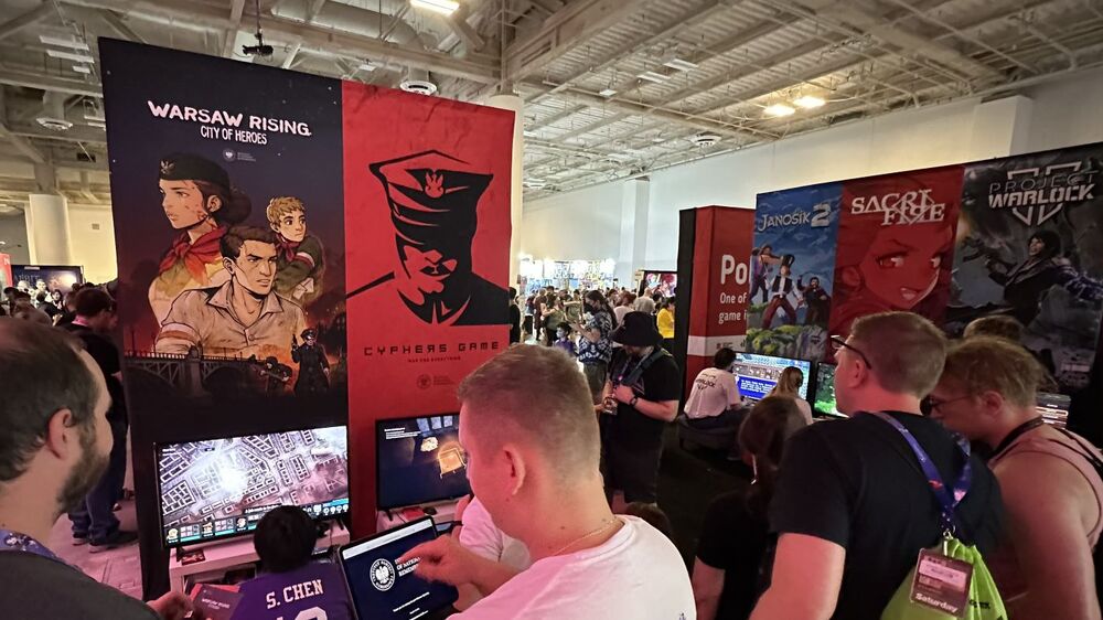 „Warsaw Rising – Miasto Bohaterów” oraz „Gra Szyfrów” na PAX WEST – Seattle, 1-4 września 2023 r. fot. Tobiasz Wultański, IPN