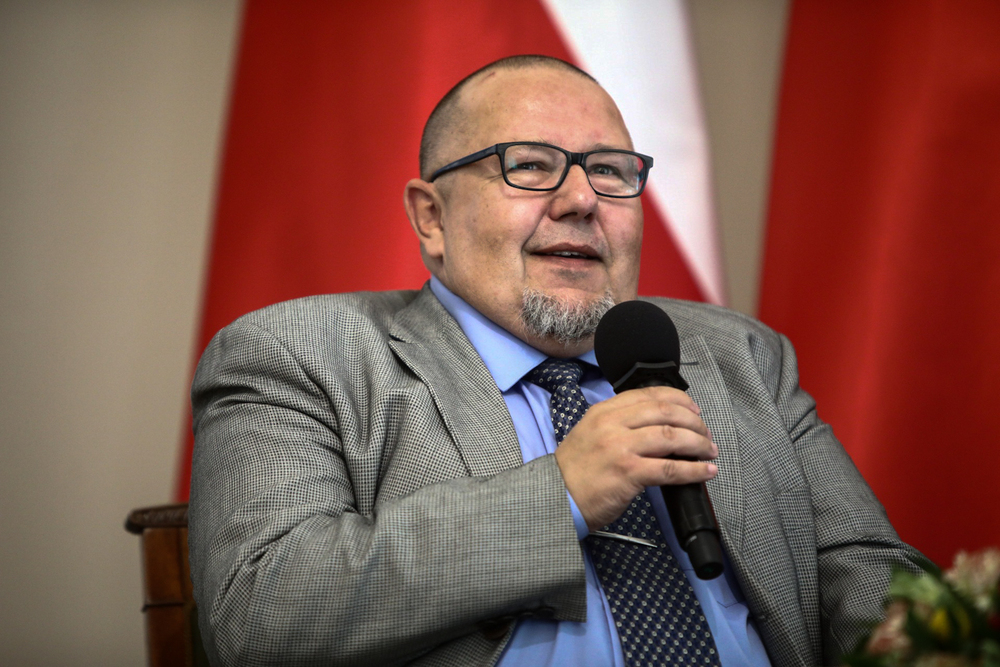 Konferencja naukowa „Niemiecki mord na Ulmach. Represje za pomoc ludności żydowskiej w kontekście realiów czasu Zagłady” w Warszawie. Na zdj. dr hab. Sebastian Piątkowski – 7 września 2023. Fot. Sławek Kasper (IPN)