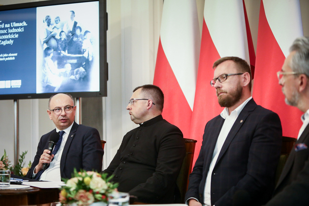 Konferencja naukowa „Niemiecki mord na Ulmach. Represje za pomoc ludności żydowskiej w kontekście realiów czasu Zagłady” w Warszawie – 7 września 2023. Fot. Sławek Kasper (IPN)
