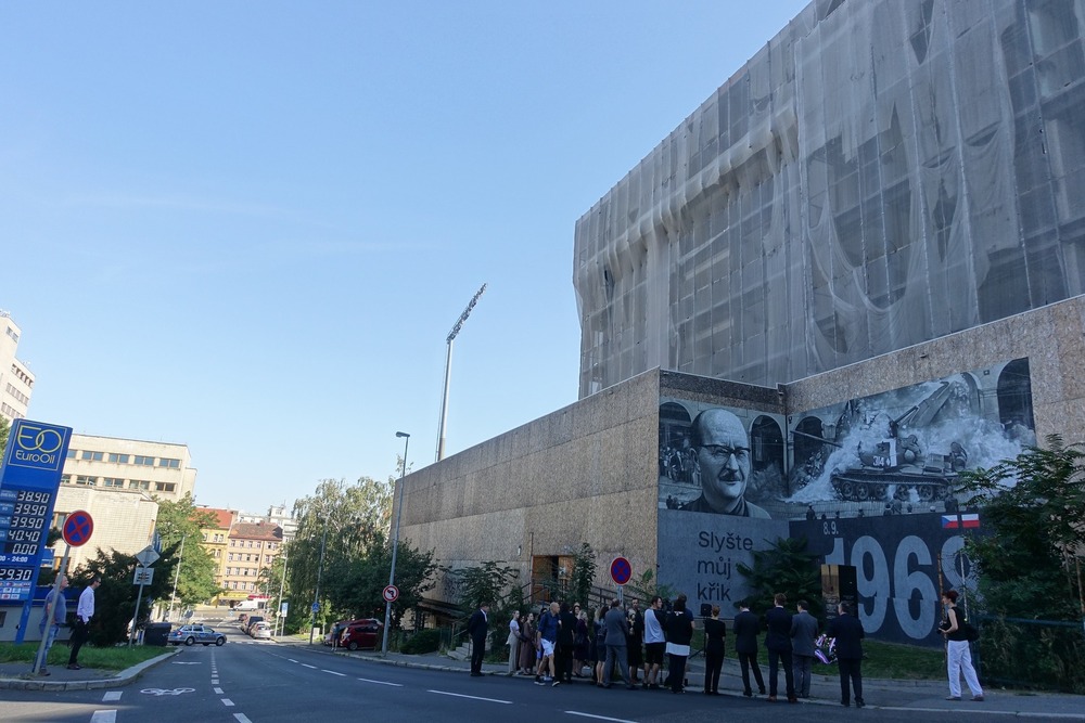 Uroczystość upamiętniająca Ryszarda Siwca w Pradze  – 8 września 2023. Fot. Instytut Badania Reżimów Totalitarnych