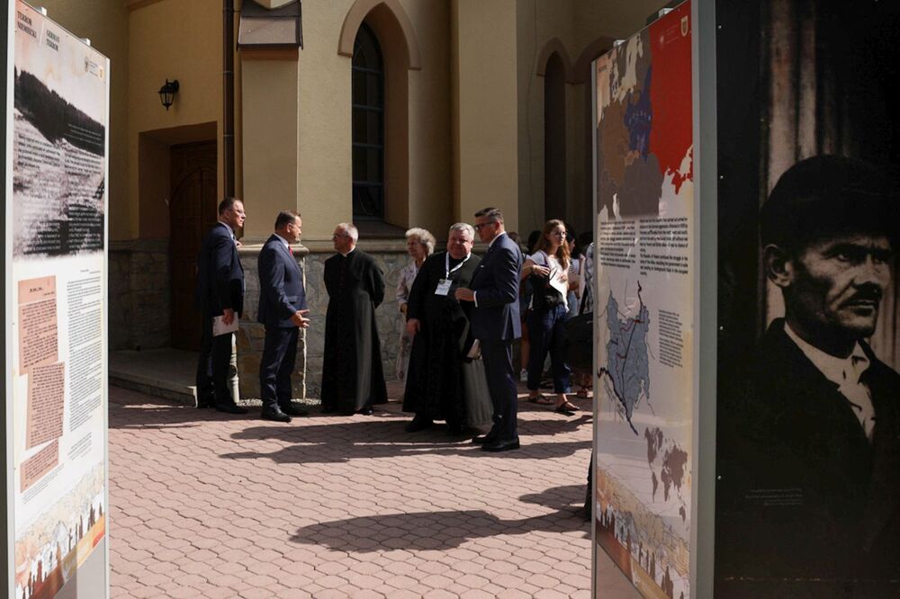 Otwarcie wystawy „Śmierć za człowieczeństwo. Rodzina Ulmów” – Markowa, 9 września 2023. Fot. Mikołaj Bujak (IPN)