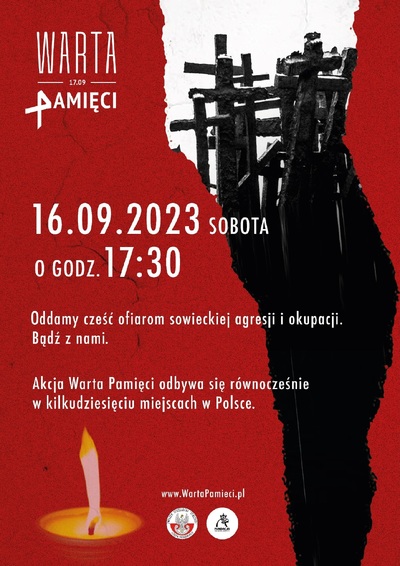 „Warta Pamięci” – ogólnopolska akcja w hołdzie ofiarom zbrodni sowieckich – 16 września 2023