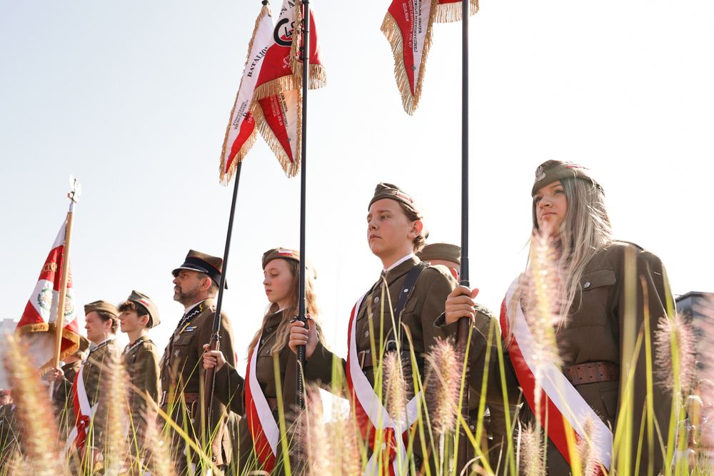 „Ja, żołnierz Wojska Polskiego, przysięgam” – żołnierze 7 Pomorskiej Brygady Obrony Terytorialnej złożyli przysięgę wojskową – Gdańsk, 17 września 2023. Fot. Mikołaj Bujak (IPN)