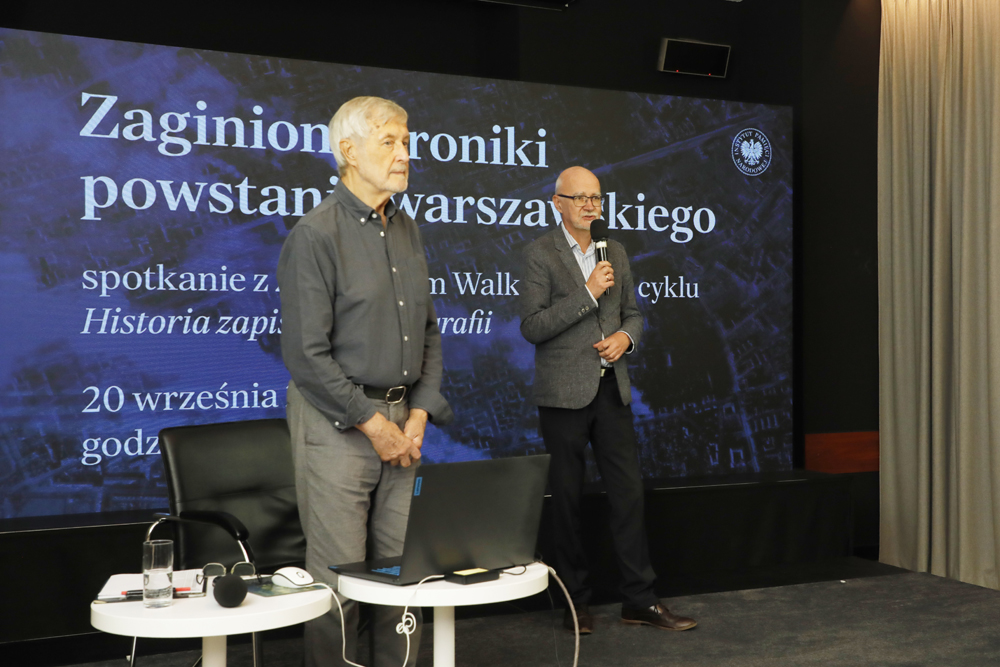 Spotkanie „Zapomniane kroniki powstania warszawskiego” z cyklu „Historia zapisana w fotografii” – Warszawa, 20 września 2023. Fot. Piotr Życieński (IPN)