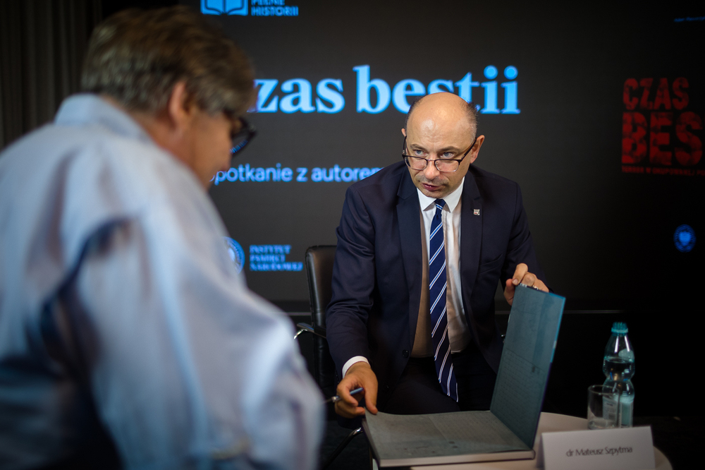 Spotkanie z cyklu „Książki pełne historii” – Warszawa, 27 września 2023. Na zdj. dr Mateusz Szpytma. Fot. Sławek Kasper (IPN)