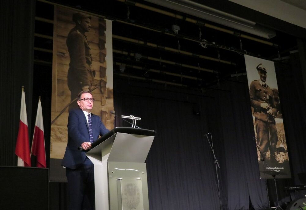 Prezes IPN dr Jarosław Szarek na inauguracji roku akademickiego w Akademii Sztuki Wojennej – 4 października 2017. Fot. Jakub Maciejewski (IPN)