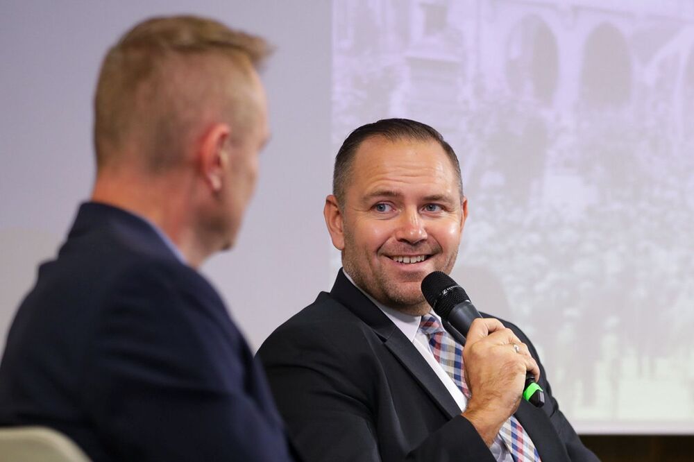 Debata „Sport, patriotyzm, historia” – Podkarpacki Kongres Pamięci Narodowej, 4 października 2023. Fot. Mikołaj Bujak (IPN)