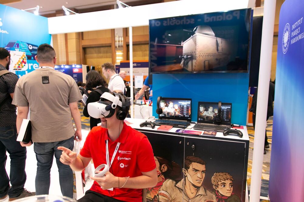 Biuro Nowych Technologii IPN na targach edukacyjnych Bett Asia 2023. Fot. Pee and AO