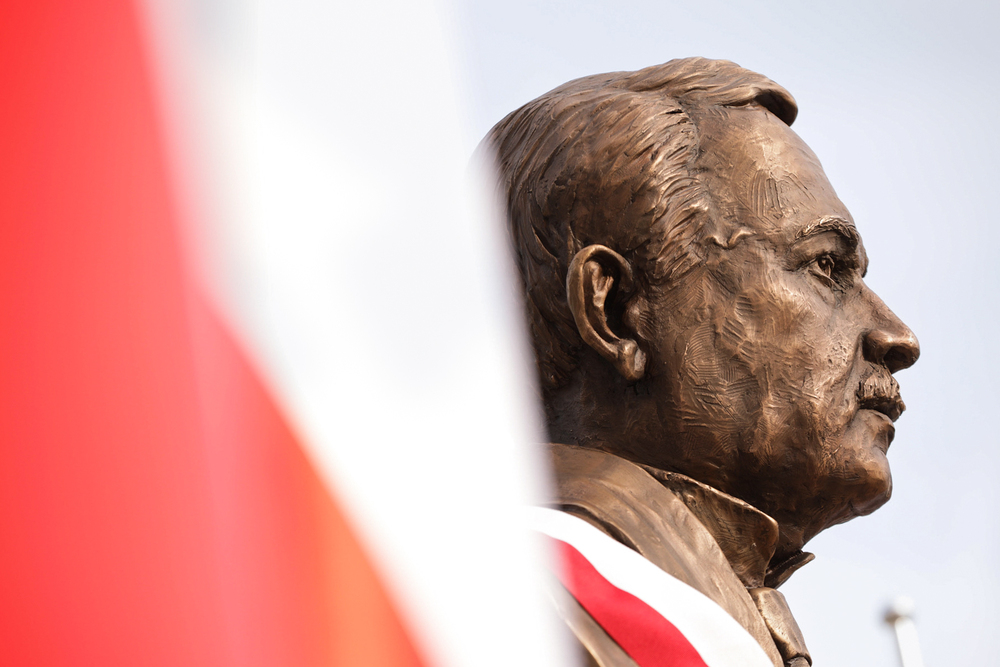 Uroczystość odsłonięcia pomnika Wojciecha Korfantego – Opole, 11 października 2023. Fot. Mikołaj Bujak (IPN)