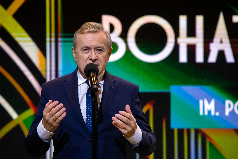 Minister Piotr Gliński podczas Gali Nagród BohaterONy 2023 – Warszawa, 12 października 2023. Fot. Sławek Kasper (IPN)
