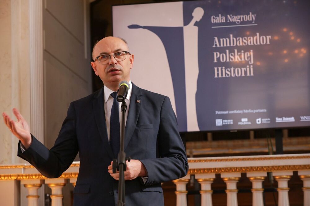 Gala wręczenia nagrody Instytutu Pamięci Narodowej „Ambasador Polskiej Historii”. Na zdj. dr Mateusz Szpytma, wiceprezes IPN – 17 października 2023. Fot. Mikołaj Bujak (IPN)