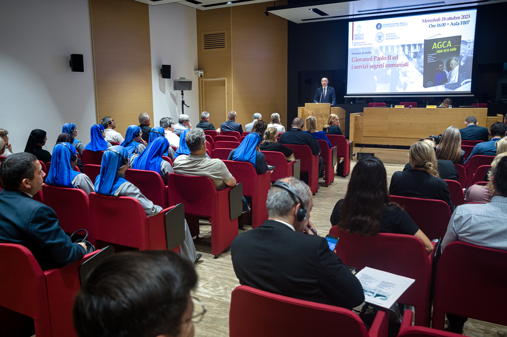 Jan Paweł II i komunistyczne służby specjalne – delegacja IPN w Rzymie – 18 października 2023. Fot. Sławek Kasper (IPN)