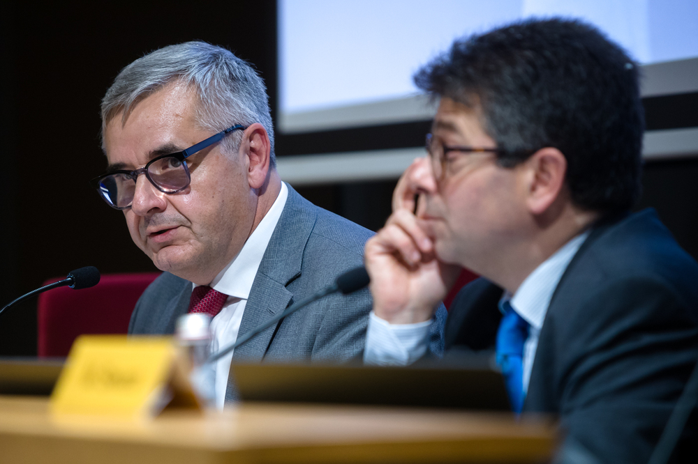 Dr Andrzej Sznajder, dyr. Oddziału IPN w Katowicach. Sesja naukowa „Jan Paweł II i komunistyczne służby specjalne” – Rzym, 18 października 2023 r. Fot. Sławek Kasper (IPN)