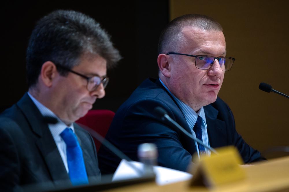 Prokurator Michał Skwara (IPN). Sesja naukowa „Jan Paweł II i komunistyczne służby specjalne” – Rzym, 18 października 2023 r. Fot. Sławek Kasper (IPN)