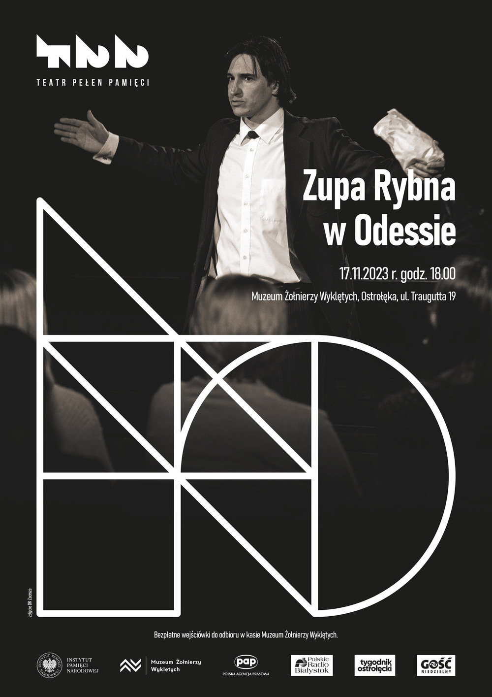 Plakat spektaklu „Zupa rybna w Odessie”