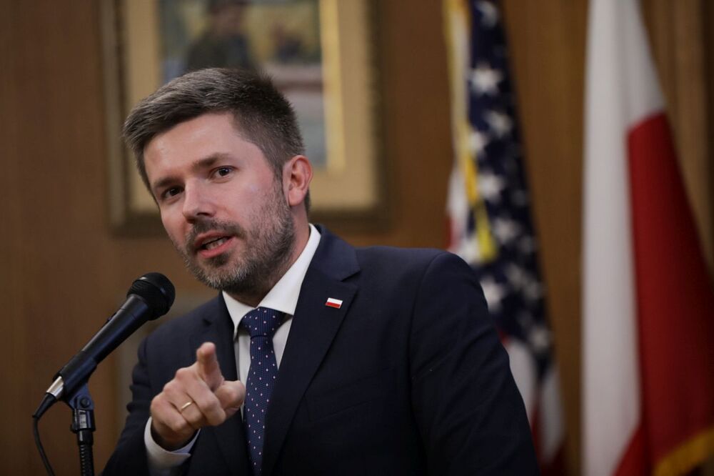 Wystawa IPN „Szlaki Nadziei. Odyseja Wolności” w Nowym Jorku. Na zdj.  Adrian Kubicki – Konsul Generalny RP w Nowym Jorku – 8 listopada 2023. Fot. Mikołaj Bujak (IPN)