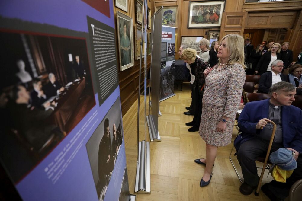 Wystawa IPN „Szlaki Nadziei. Odyseja Wolności” w Nowym Jorku – 8 listopada 2023. Fot. Mikołaj Bujak (IPN)