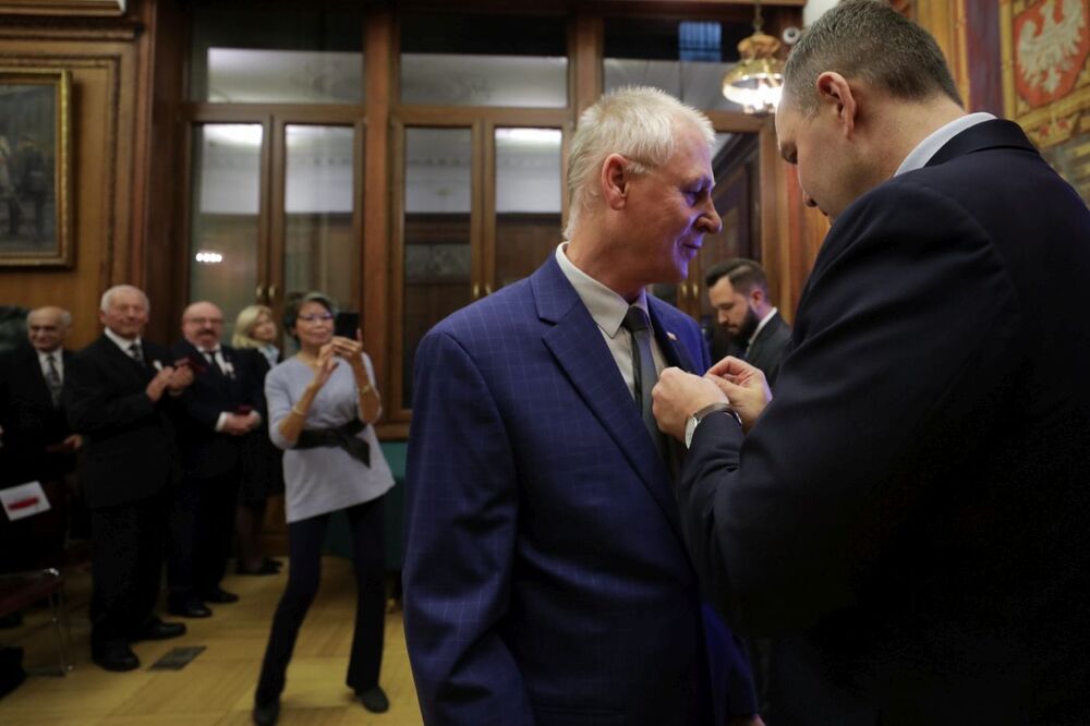 Uroczystość wręczenia Krzyży Wolności i Solidarności byłym działaczom opozycji antykomunistycznej – Nowy Jork, 8 listopada 2023. Fot. Mikołaj Bujak (IPN)