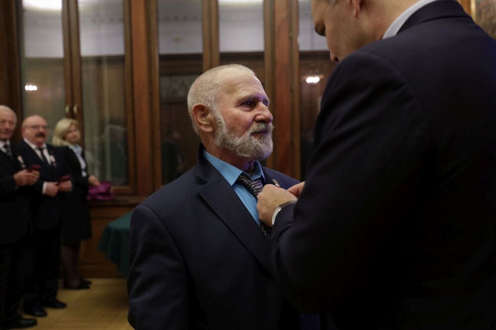 Uroczystość wręczenia Krzyży Wolności i Solidarności byłym działaczom opozycji antykomunistycznej – Nowy Jork, 8 listopada 2023. Fot. Mikołaj Bujak (IPN)