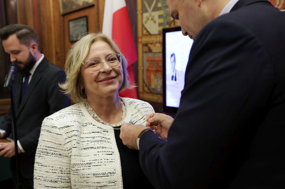 Uroczystość wręczenia Krzyży Wolności i Solidarności byłym działaczom opozycji antykomunistycznej – Nowy Jork, 8 listopada 2023. Fot. Mikołaj Bujak (IPN)