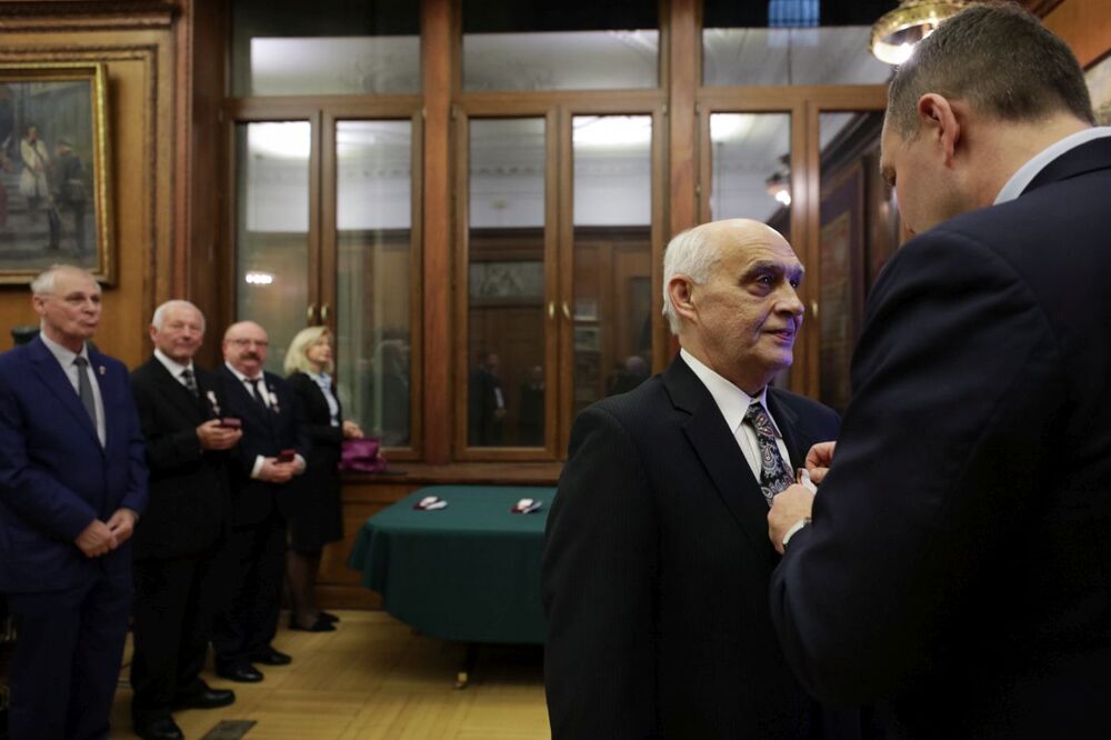 Uroczystość wręczenia Krzyży Wolności i Solidarności byłym działaczom opozycji antykomunistycznej – Nowy Jork, 8 listopada 2023. Fot. Mikołaj Bujak (IPN)