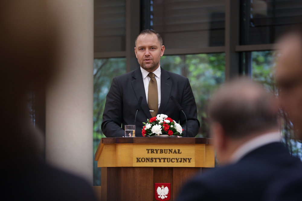Konferencja „Prawa człowieka – perspektywa europejska” w Trybunale Konstytucyjnym. Na zdj. dr Karol Nawrocki. Warszawa, 15–18 listopada 2023. Fot. Mikołaj Bujak (IPN)