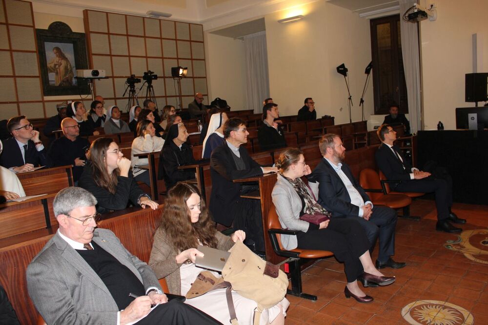 Konferencja poświęcona Błogosławionej Rodzinie Ulmów na Papieskim Uniwersytecie Świętego Tomasza z Akwinu (Angelicum) – 28 listopada 2023. Fot. Sławomir Bardski (IPN)