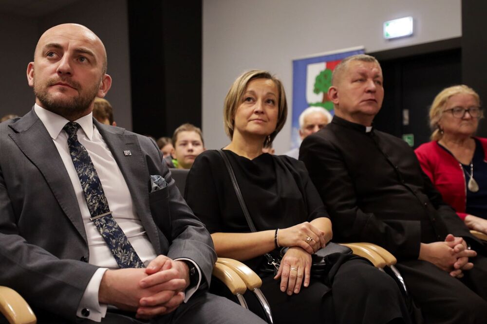 Spotkanie edukacyjne „W hołdzie Ofiarom Obławy Augustowskiej” – Dąbrowa Białostocka, 30 listopada 2023. Fot. Mikołaj Bujak (IPN)