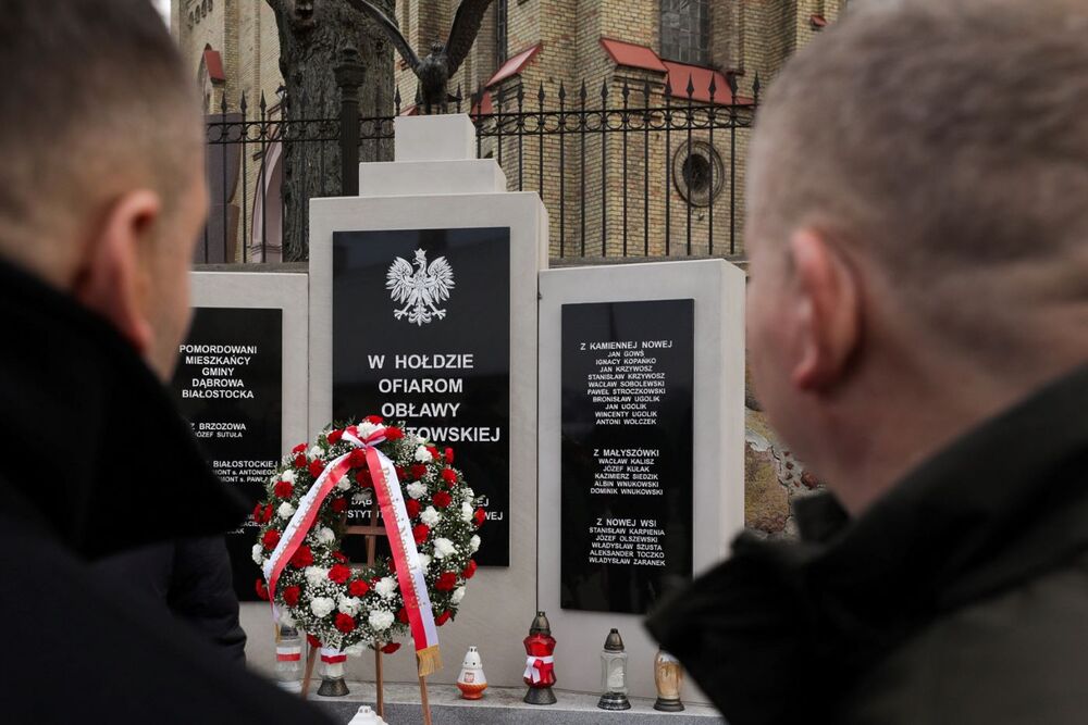 Spotkanie edukacyjne „W hołdzie Ofiarom Obławy Augustowskiej” – Dąbrowa Białostocka, 30 listopada 2023. Fot. Mikołaj Bujak (IPN)